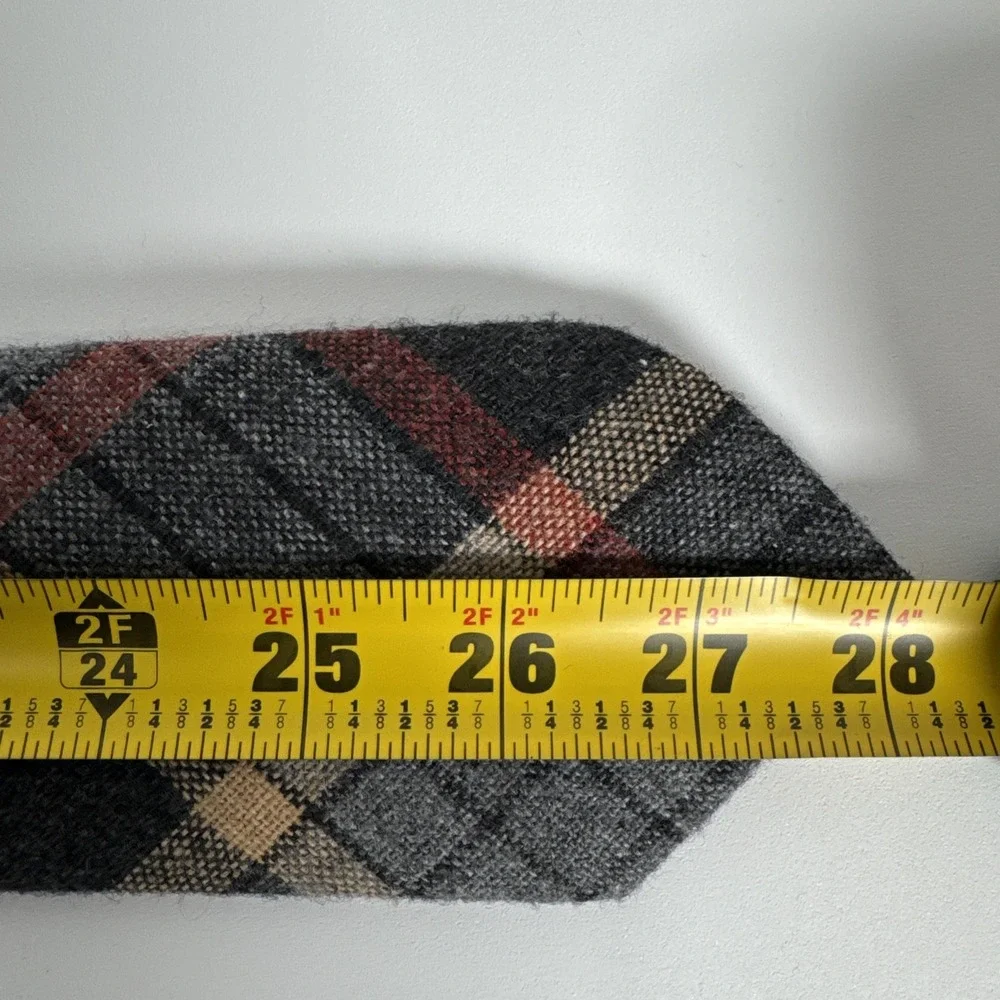 Lot of 2 Vtg Yves‎ Saint Laurent Heather Mist Plaid Wool Blend Ties Men 56